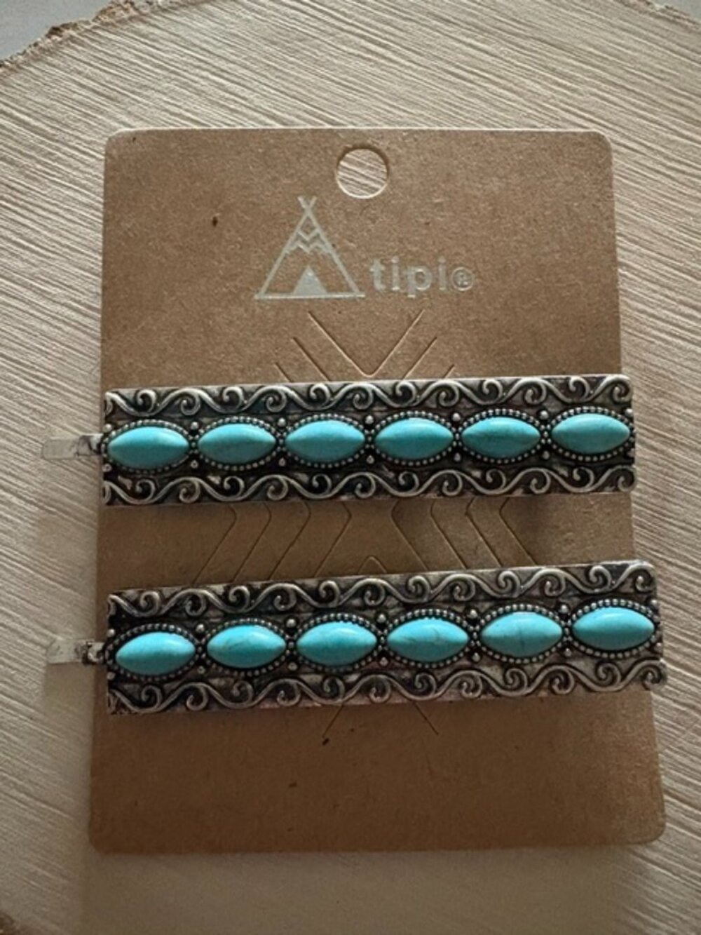 TIPI Western Turquoise Bobby Pin Set of 2 NWT